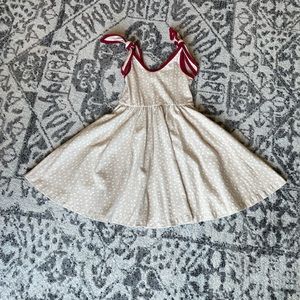 Alice Ames Shoulder Tie Ballet Dress In Khaki Dot Size 5
